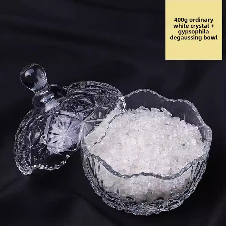 Natural Degaussing White Crystal Purification Crystal Bowl Degaussing Bowl - BuddhaEnergyHealing