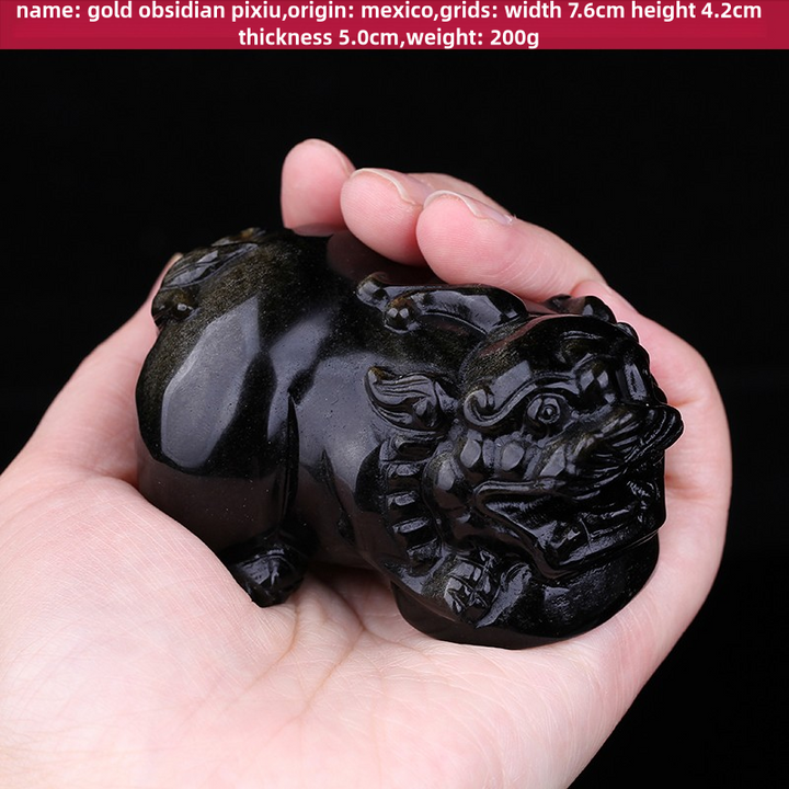 Natural Obsidian Handheld Stone Gift Ornament - BuddhaEnergyHealing