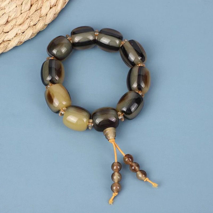 Tibetan Natural Yak Horn Bracelet - BuddhaEnergyHealing