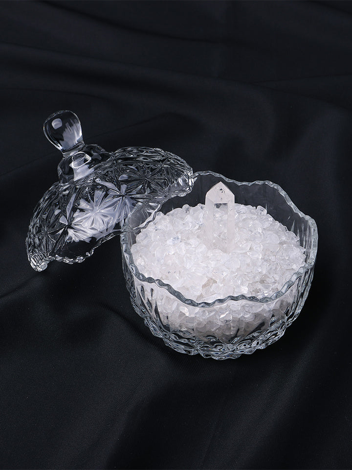 Natural Degaussing White Crystal Purification Crystal Bowl Degaussing Bowl - BuddhaEnergyHealing