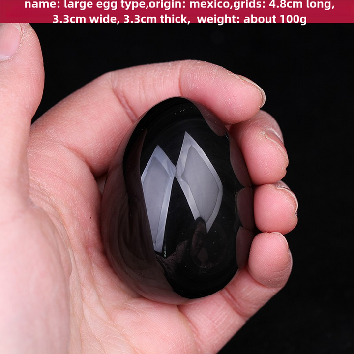 Natural Obsidian Handheld Stone Gift Ornament - BuddhaEnergyHealing