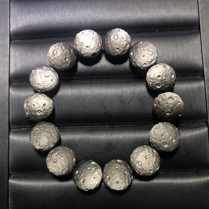 Premium Natural Double Round Eye Silver Obsidian Meteorite Bracelet - BuddhaEnergyHealing