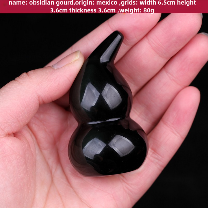 Natural Obsidian Handheld Stone Gift Ornament - BuddhaEnergyHealing