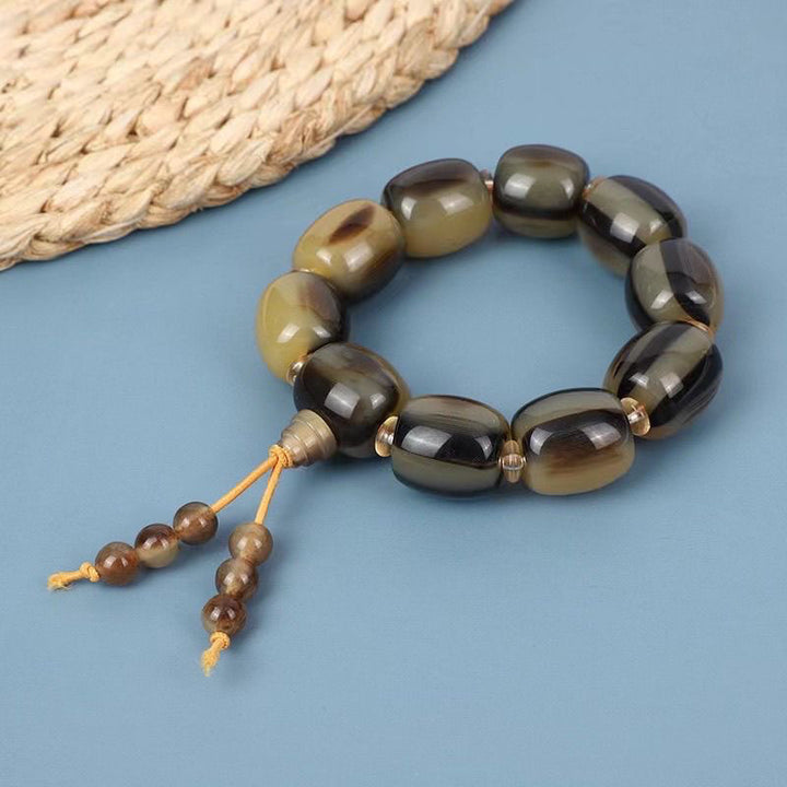 Tibetan Natural Yak Horn Bracelet - BuddhaEnergyHealing