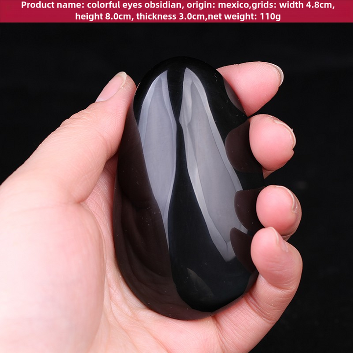 Natural Obsidian Handheld Stone Gift Ornament - BuddhaEnergyHealing