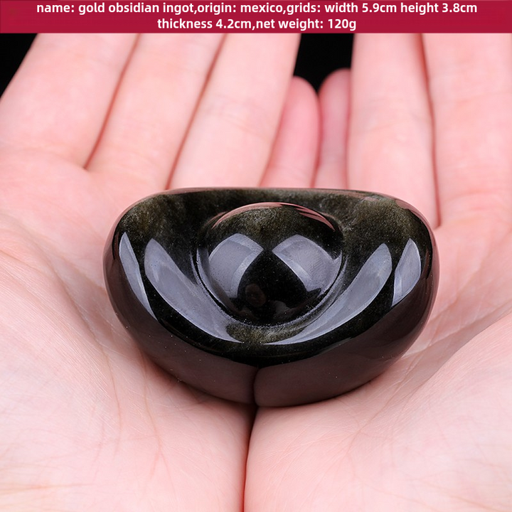 Natural Obsidian Handheld Stone Gift Ornament - BuddhaEnergyHealing