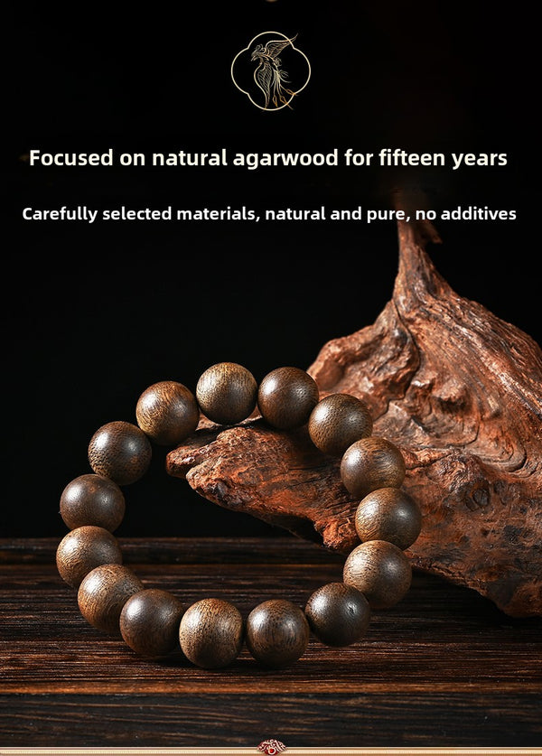 Natural Qinan Agarwood Meditation Energy Bracelet