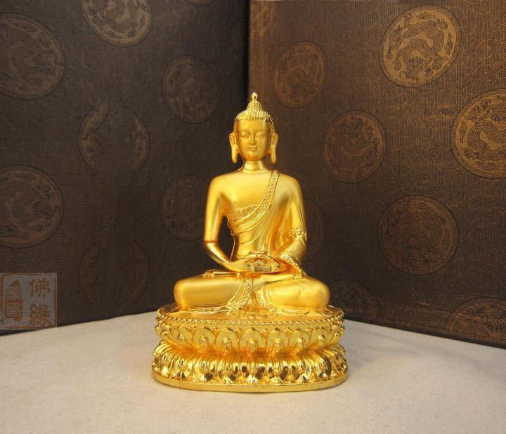 Alloy Painted Three Treasures Manjushri Four - Armed Padmasambhava White Green Tara Vajra Buddha Statue - BuddhaEnergyHealing