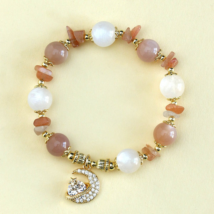 Aquamarine Blue Crystal Clear Quartz Crystal Calm Bracelet - BuddhaEnergyHealing