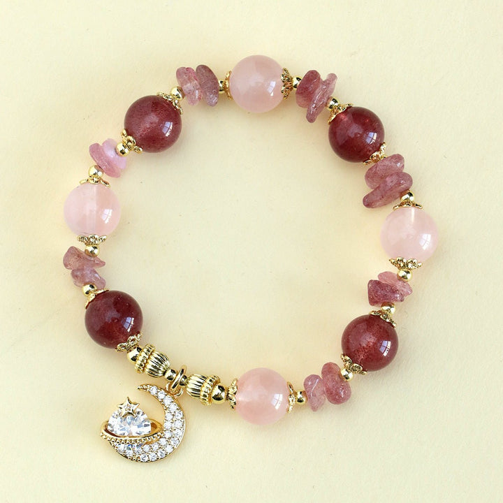 Aquamarine Blue Crystal Clear Quartz Crystal Calm Bracelet - BuddhaEnergyHealing