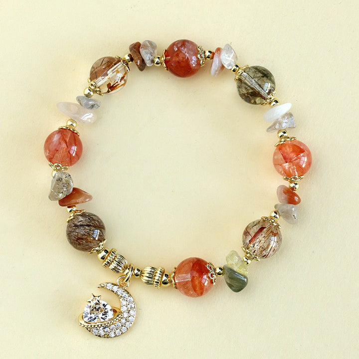 Aquamarine Blue Crystal Clear Quartz Crystal Calm Bracelet - BuddhaEnergyHealing