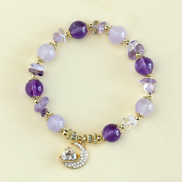 Aquamarine Blue Crystal Clear Quartz Crystal Calm Bracelet - BuddhaEnergyHealing