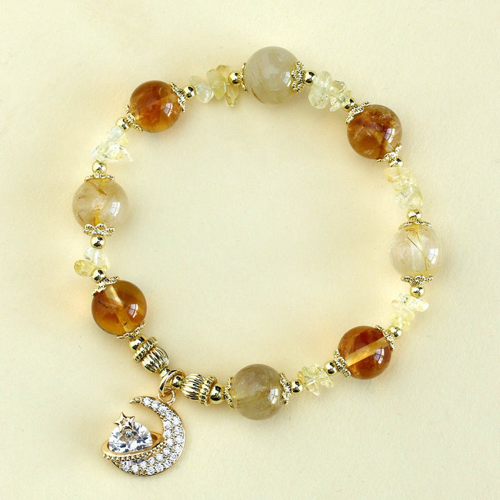 Aquamarine Blue Crystal Clear Quartz Crystal Calm Bracelet - BuddhaEnergyHealing