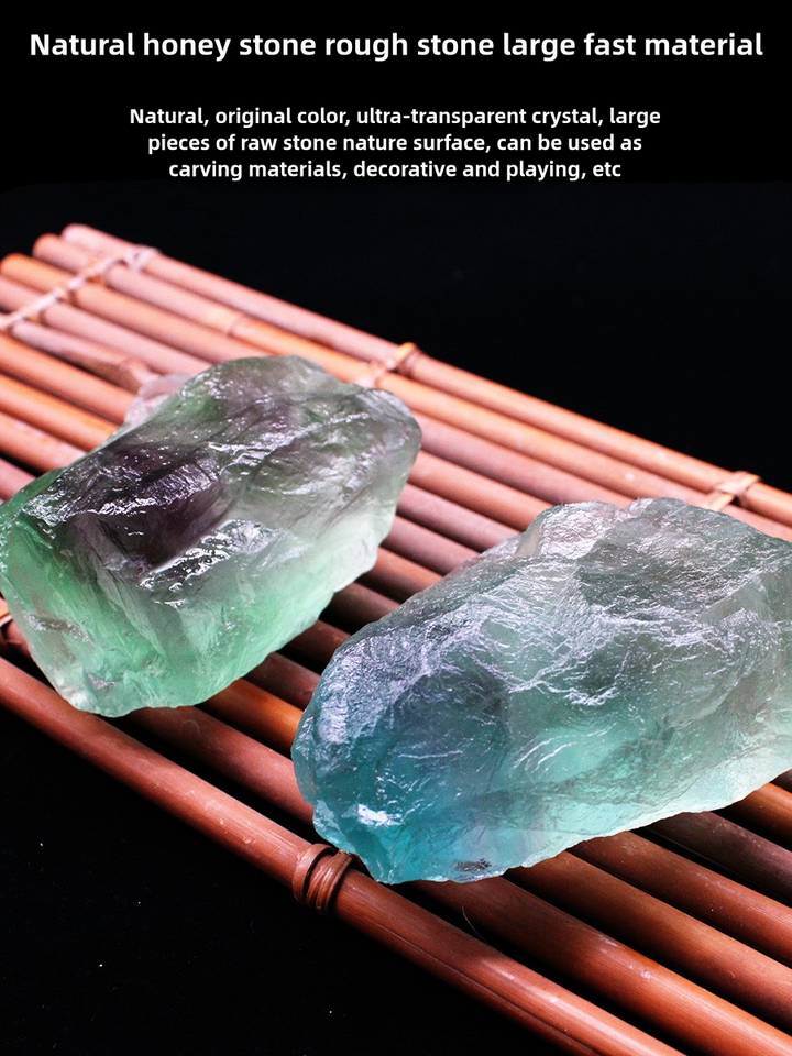 Natural Colored Stone Green Fluorite - BuddhaEnergyHealing