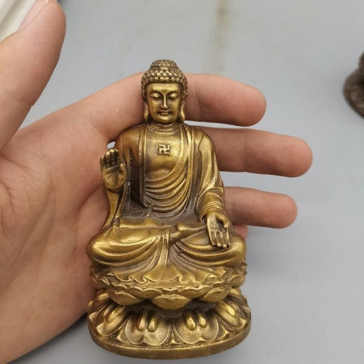 Buddha Sakyamuni Alloy Buddha Peace Meditation Ornament - BuddhaEnergyHealing