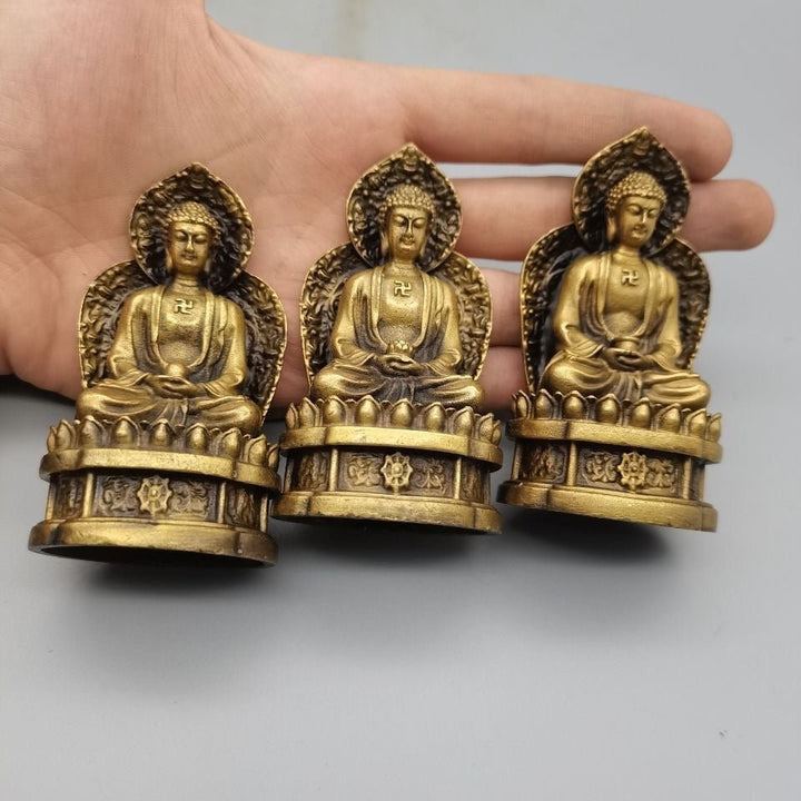 Buddha Sakyamuni Alloy Buddha Peace Meditation Ornament - BuddhaEnergyHealing