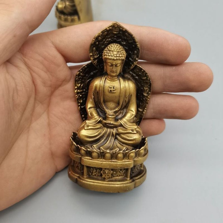 Buddha Sakyamuni Alloy Buddha Peace Meditation Ornament - BuddhaEnergyHealing