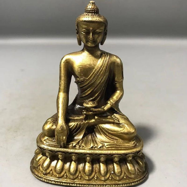 Buddha Sakyamuni Alloy Buddha Peace Meditation Ornament - BuddhaEnergyHealing