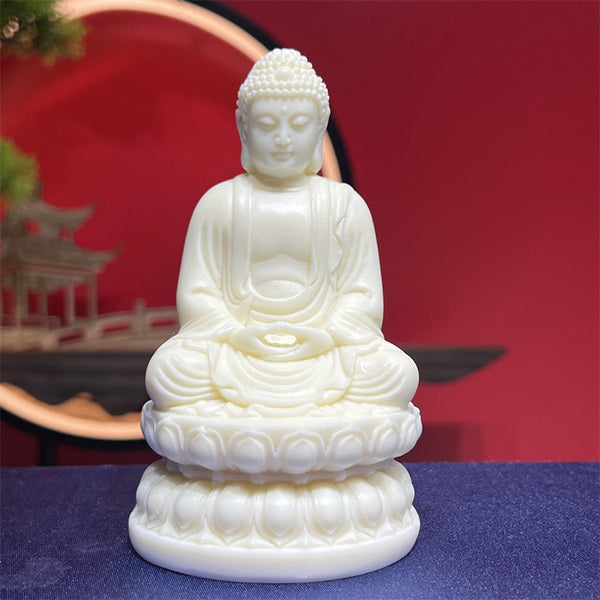 Ivory Nut Vairocana Buddha Statue Meditation Energy