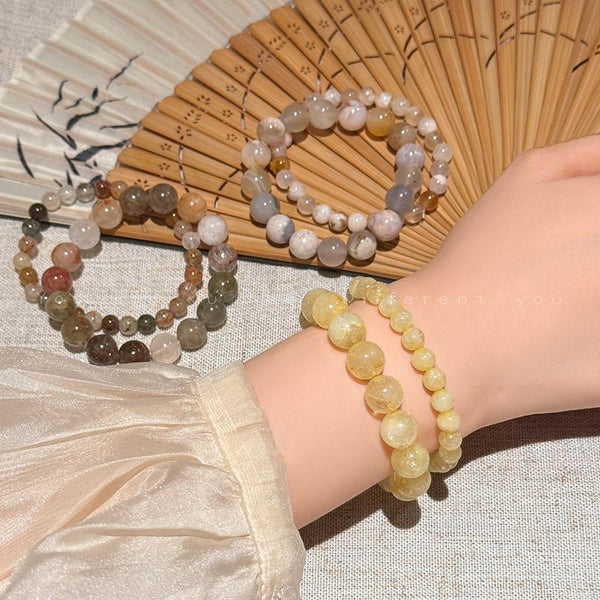 Cherry Agate Beaded Love Bracelet - BuddhaEnergyHealing