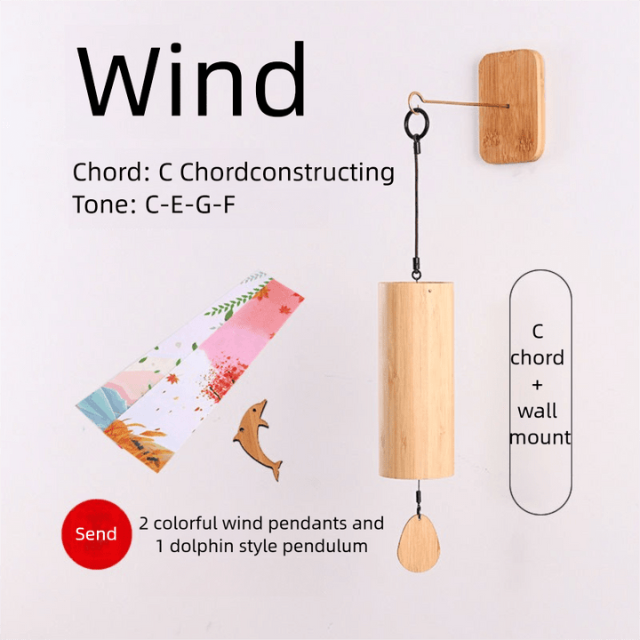 Chord Wind Chimes Hand - Cranked Wind Calm Meditation Peace Chimes - BuddhaEnergyHealing