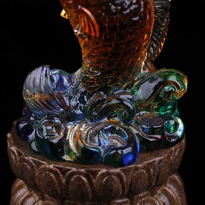 Colored Glaze Carp Lucky Ornaments - BuddhaEnergyHealing