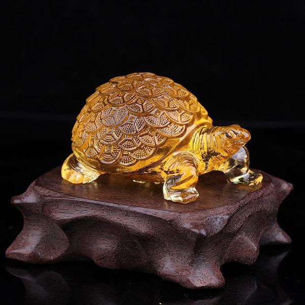 Colored Glaze Small Water Turtle Lucky Ornaments - BuddhaEnergyHealing