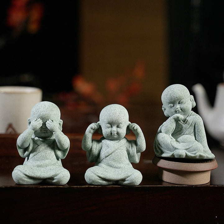 Creative Cute Fun Samanera Peace Calm Ornaments - BuddhaEnergyHealing