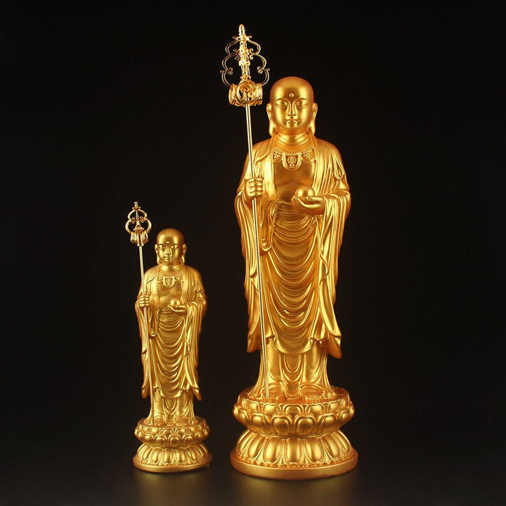 Dizang Bodhisattva Small Buddha Statue Peaceful & Auspicious - BuddhaEnergyHealing