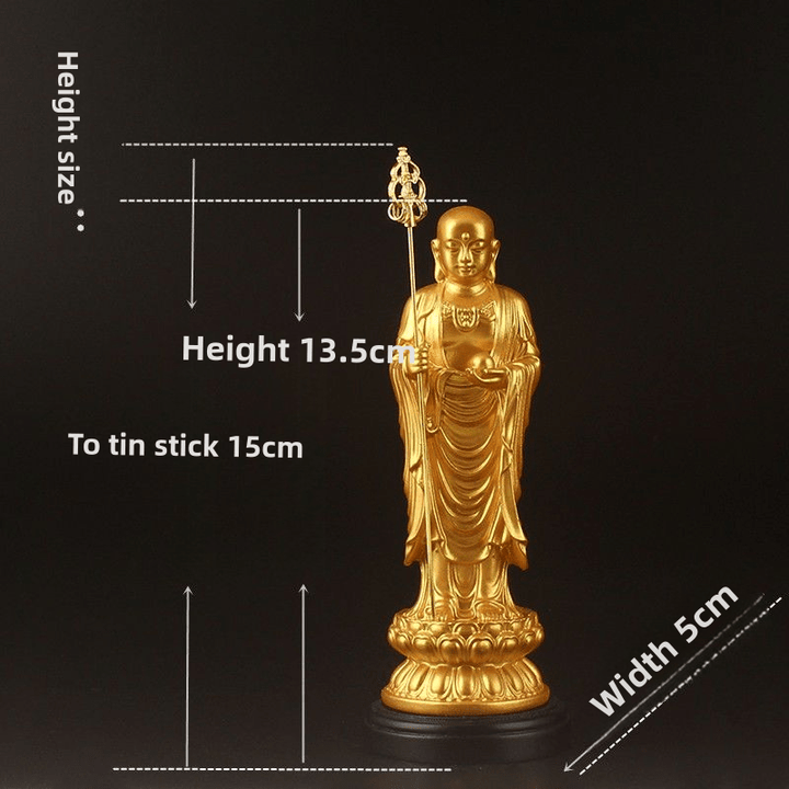Dizang Bodhisattva Small Buddha Statue Peaceful & Auspicious - BuddhaEnergyHealing