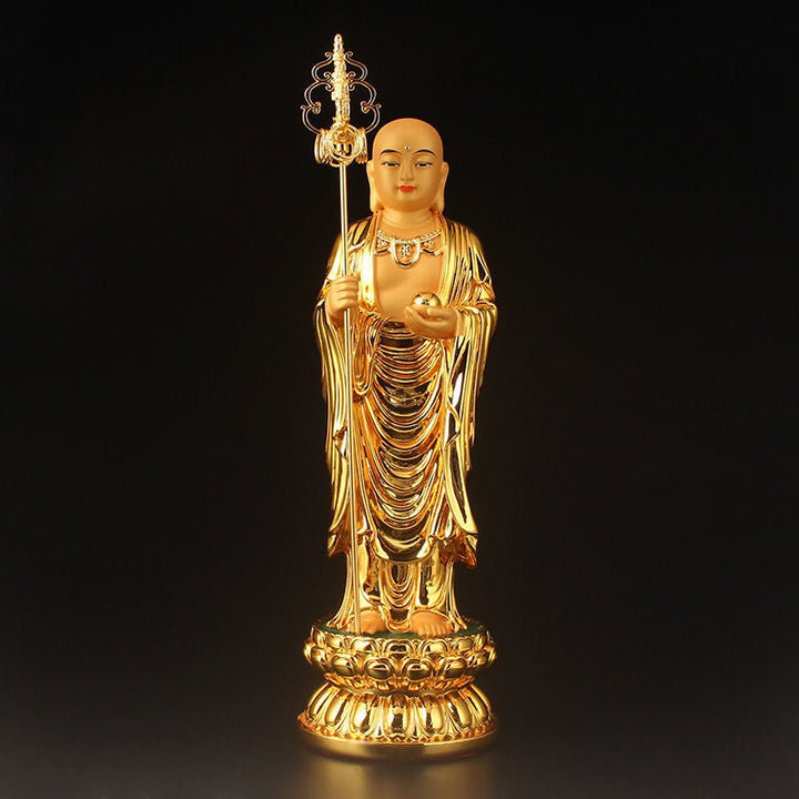 Dizang Bodhisattva Small Buddha Statue Peaceful & Auspicious - BuddhaEnergyHealing
