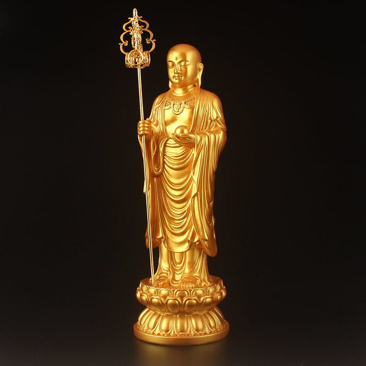 Dizang Bodhisattva Small Buddha Statue Peaceful & Auspicious - BuddhaEnergyHealing