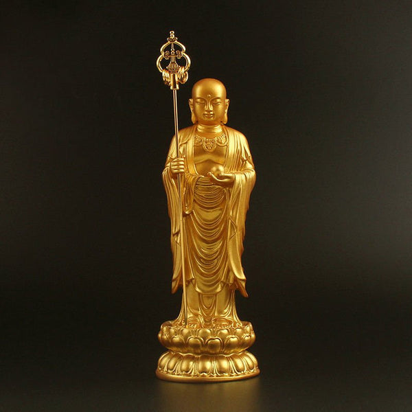 Dizang Bodhisattva Small Buddha Statue Peaceful & Auspicious - BuddhaEnergyHealing