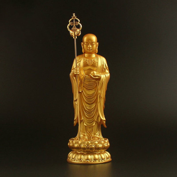 Dizang Bodhisattva Small Buddha Statue Peaceful & Auspicious - BuddhaEnergyHealing