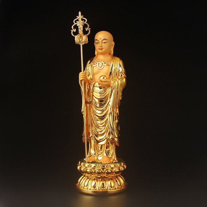 Dizang Bodhisattva Small Buddha Statue Peaceful & Auspicious - BuddhaEnergyHealing
