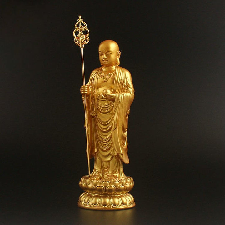 Dizang Bodhisattva Small Buddha Statue Peaceful & Auspicious - BuddhaEnergyHealing