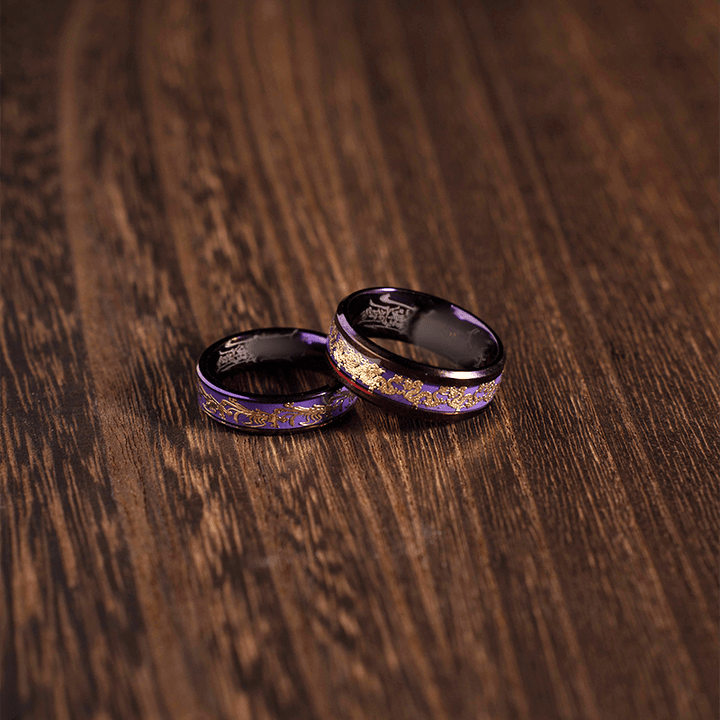 Dragon and Tiger Mountain Nine Purple off the Fire Luck Ring - BuddhaEnergyHealing