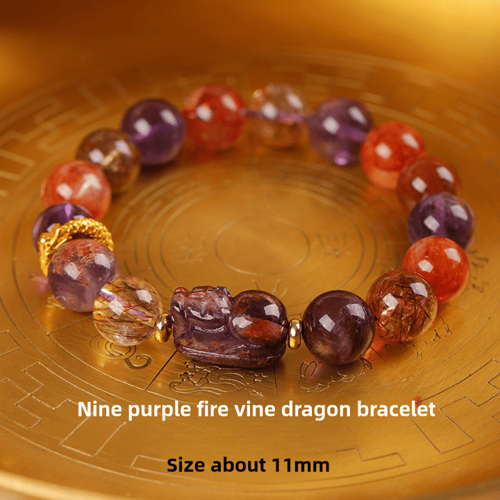 Dragon and Tiger Mountain Nine Purple off the Fire Luck Ring - BuddhaEnergyHealing