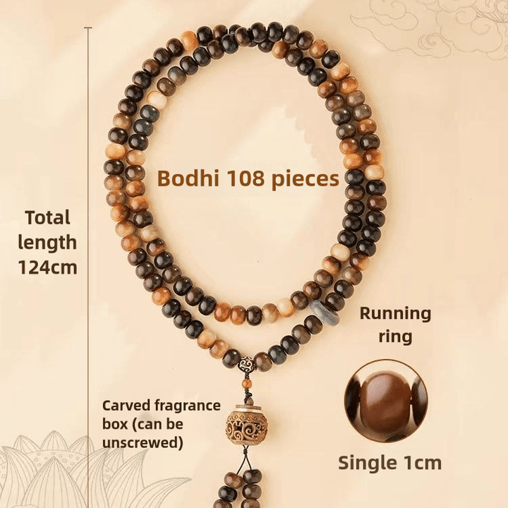 Dunhuang Flying Apsaras 108 Wealth Flower Bodhi Seed Wealth Lucky Energy Bracelet - BuddhaEnergyHealing
