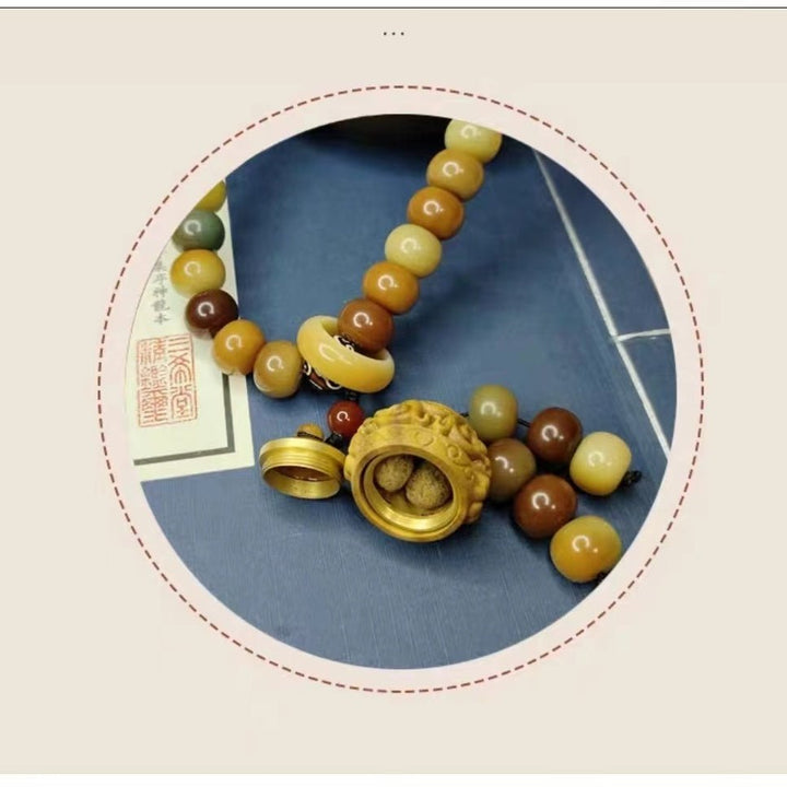Dunhuang Flying Apsaras 108 Wealth Flower Bodhi Seed Wealth Lucky Energy Bracelet - BuddhaEnergyHealing