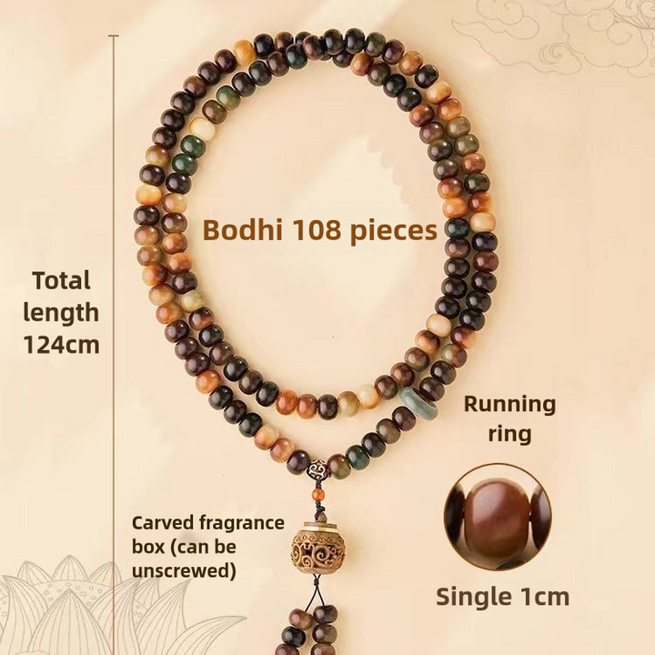 Dunhuang Flying Apsaras 108 Wealth Flower Bodhi Seed Bracelet - BuddhaEnergyHealing