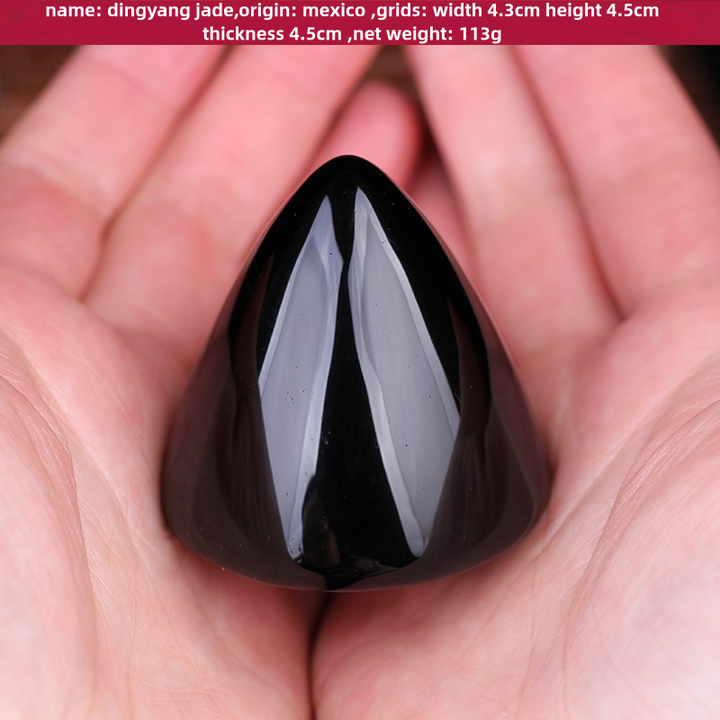 Natural Obsidian Handheld Stone Gift Ornament - BuddhaEnergyHealing