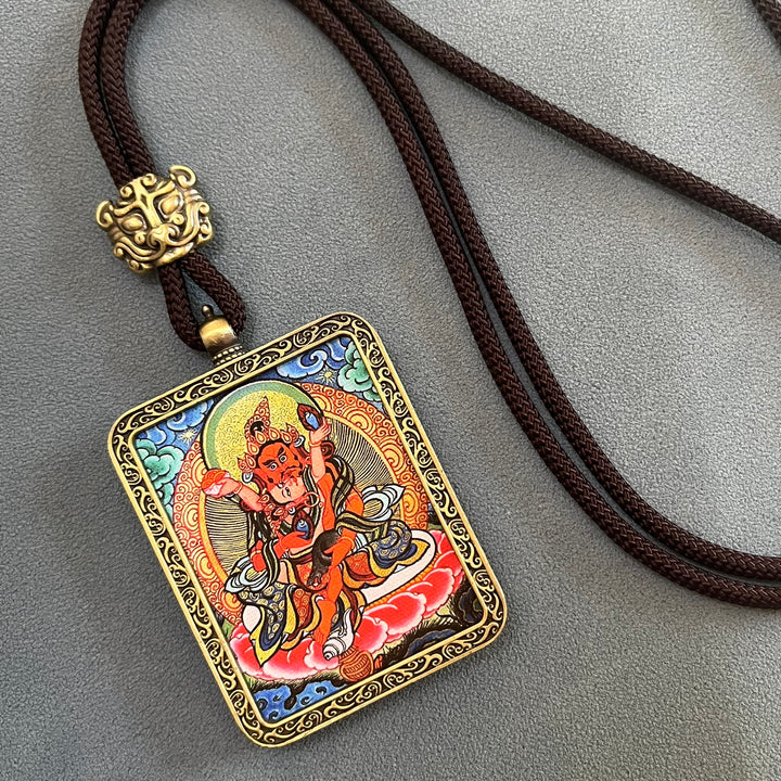 Tibetan Ethnic Thangka Pendant Necklace - BuddhaEnergyHealing