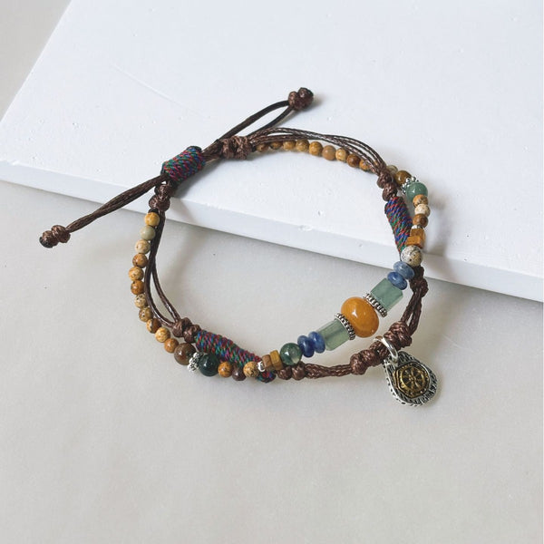 Colorful Handmade Woven Beaded  Lucky Bracelet