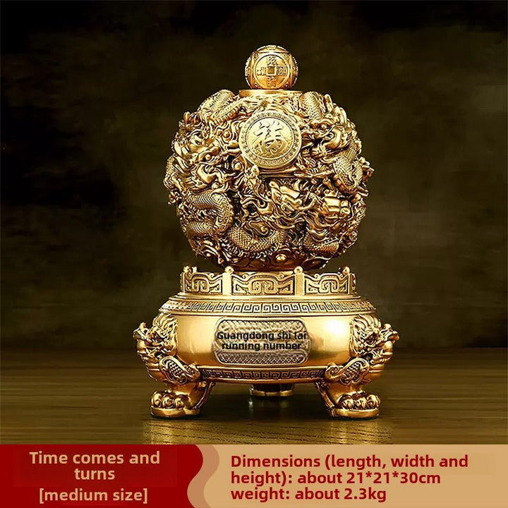 Fortune Comes and Turns Dragon Turns the Universe Cauldron Ornament - BuddhaEnergyHealing
