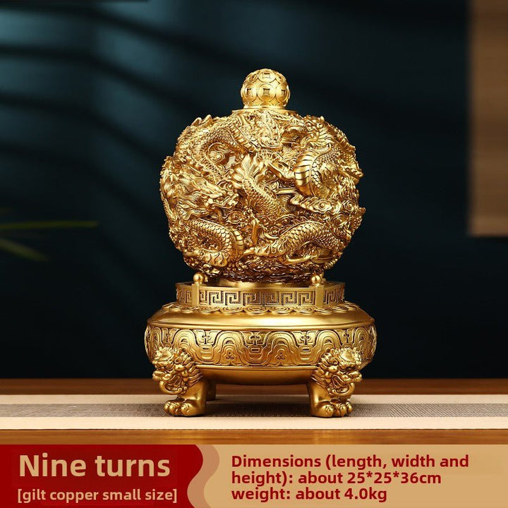 Fortune Comes and Turns Dragon Turns the Universe Cauldron Ornament - BuddhaEnergyHealing