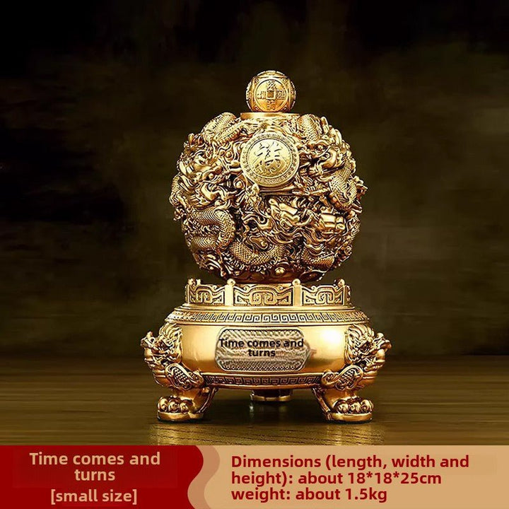 Fortune Comes and Turns Dragon Turns the Universe Cauldron Ornament - BuddhaEnergyHealing