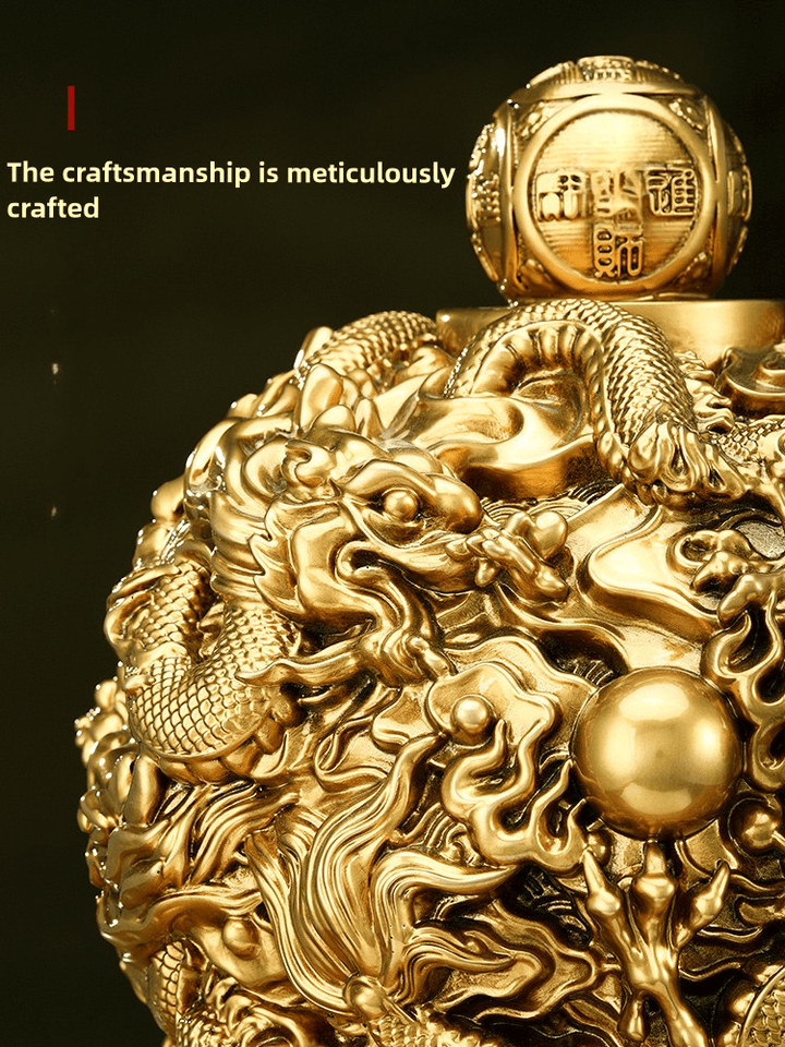 Fortune Comes and Turns Dragon Turns the Universe Cauldron Ornament - BuddhaEnergyHealing
