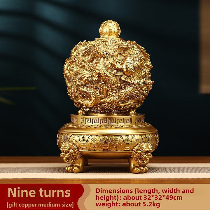 Fortune Comes and Turns Dragon Turns the Universe Cauldron Ornament - BuddhaEnergyHealing