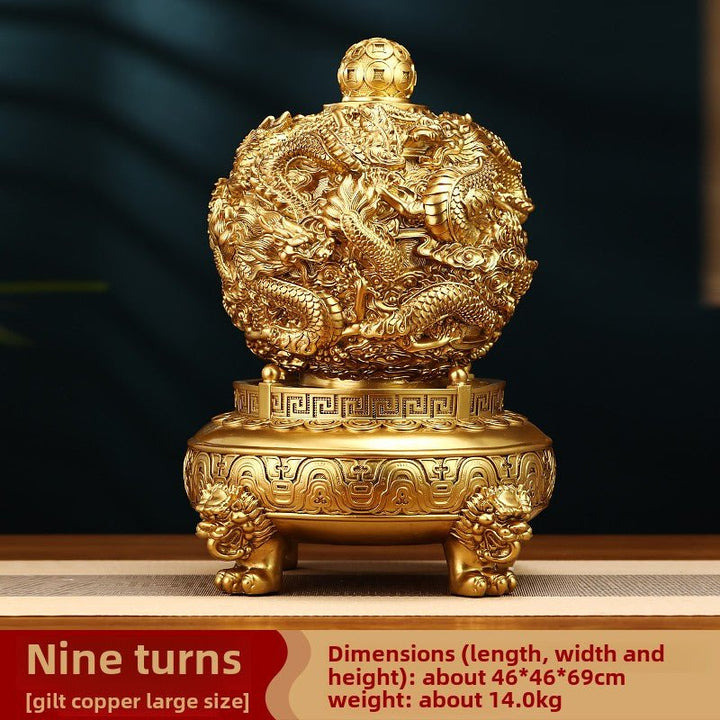 Fortune Comes and Turns Dragon Turns the Universe Cauldron Ornament - BuddhaEnergyHealing